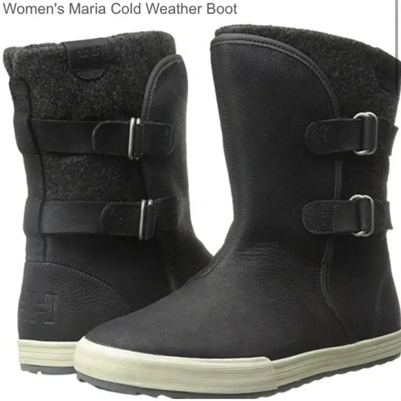Helly Hansen Wool Snow Boot Cold Weather Waterproof Nubuck Leather Gray Black: 7 - Picture 1 of 11